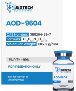 AOD-9604 5mg research peptide vial for laboratory scientific research