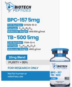 BPC-157 and TB-500 Blend 10mg research peptide vial for laboratory scientific research