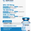 BPC-157, TB-500 & GHK-Cu Blend 70mg BPC-157 TB-500 GHK-Cu Blend 70mg research peptide vial for laboratory research use