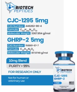 CJC-1295 and GHRP-2 Blend 10mg research peptide vial for laboratory scientific research