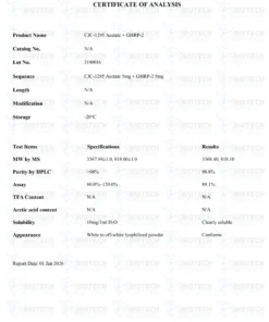 CJC-1295 and GHRP-2 Blend 10mg research peptide vial for laboratory scientific research