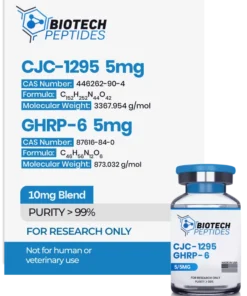 CJC-1295 and GHRP-6 Blend 10mg research peptide vial for laboratory scientific research