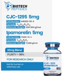 CJC-1295 and Ipamorelin Blend 10mg research peptide vial for laboratory scientific research