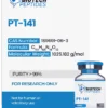 PT-141 (Bremelanotide) 10mg Research Peptide PT-141 Bremelanotide 10mg research peptide vial for laboratory scientific research