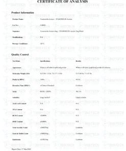 Tesamorelin and Ipamorelin Blend 8mg research peptide vial for laboratory scientific research